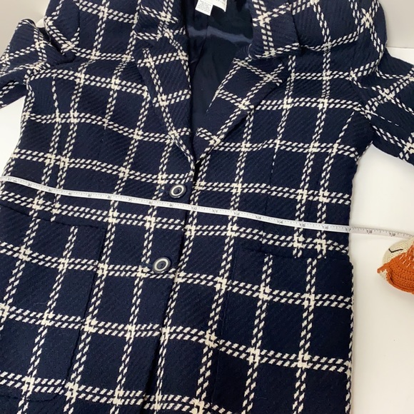 Vintage Liz Claiborne Tweed Wool Checked Windowpane Blazer - Picture 11 of 16